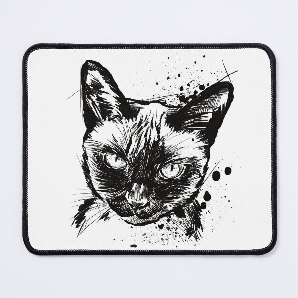 Item preview, Siamese Cat Ink Sketch Portrait designed and sold by Inkversed.