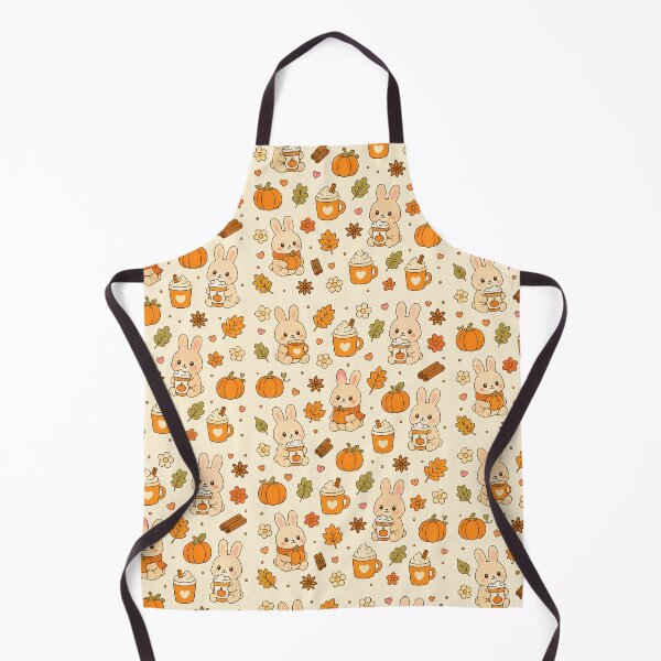 Item preview, Bunny Pumpkin Spice Kawaii Pattern designed and sold by Soft Berry Studio.