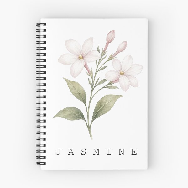 Item preview, Soft Pastel Watercolor Jasmine Flower Print With Typography designed and sold by FernLiz.