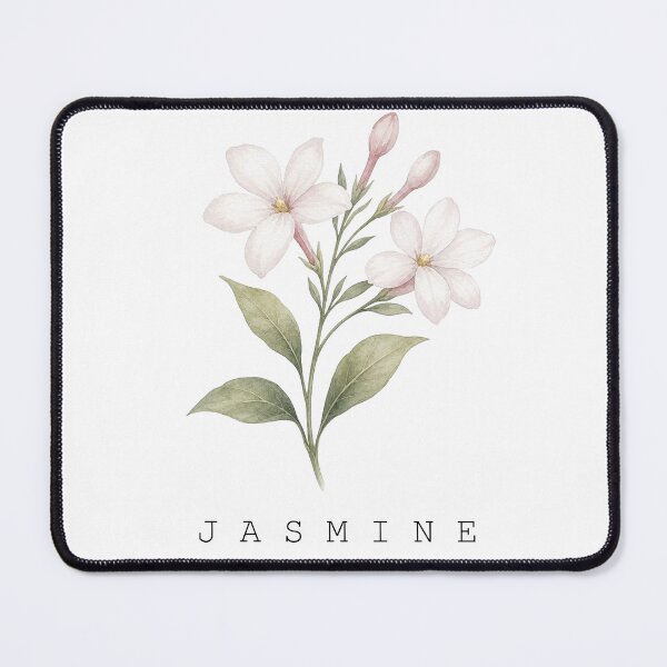 Item preview, Soft Pastel Watercolor Jasmine Flower Print With Typography designed and sold by FernLiz.