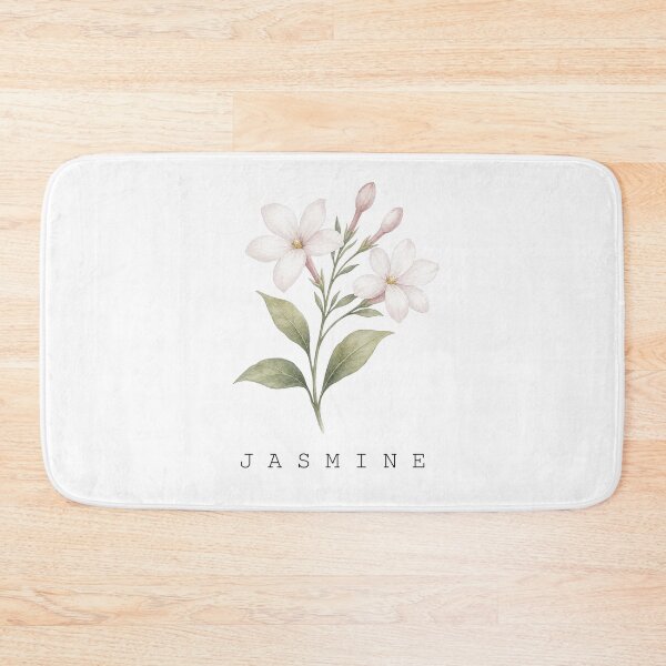 Item preview, Soft Pastel Watercolor Jasmine Flower Print With Typography designed and sold by FernLiz.