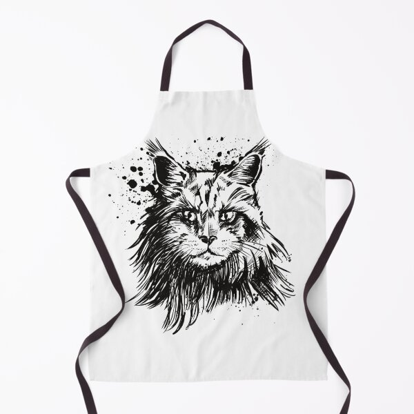 Item preview, Maine Coon Ink Portrait Illustration designed and sold by Inkversed.