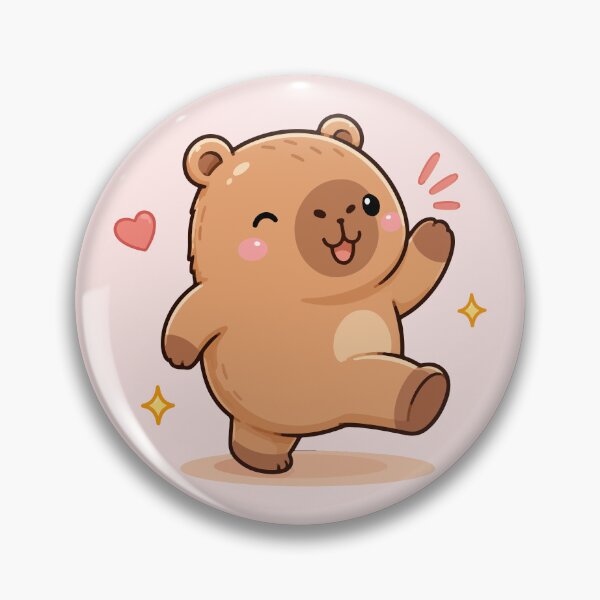 Item preview, Cute Capybarar Waving - Capybara Sticker designed and sold by ChosmahDrawing.