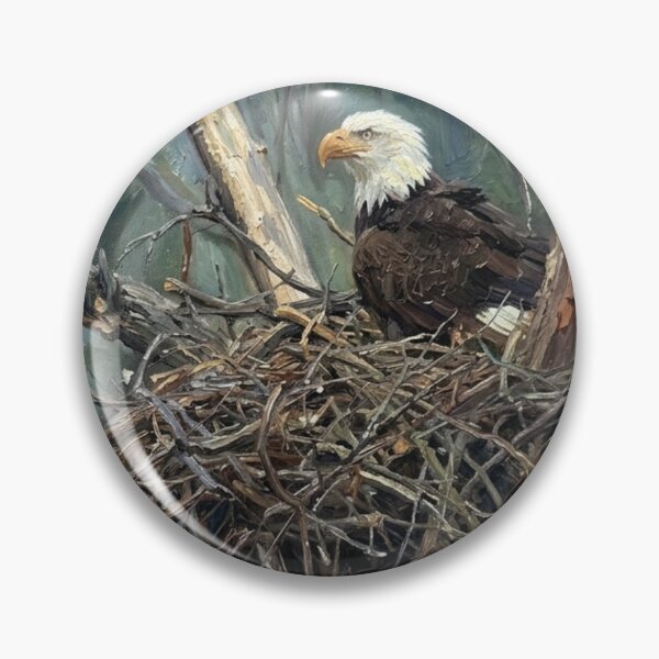 Item preview, Bald Eagle Nest Woodland Art designed and sold by Grade A Gifts.