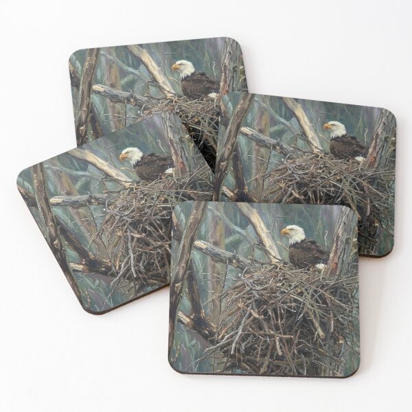 Item preview, Bald Eagle Nest Woodland Art designed and sold by Grade A Gifts.