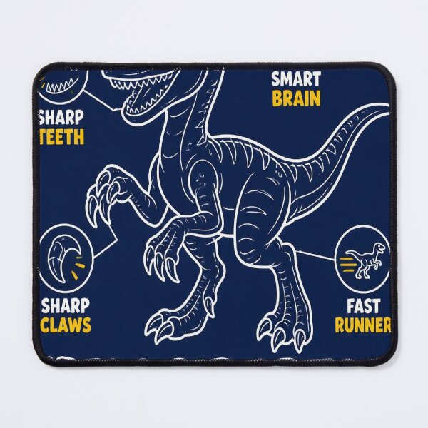 Artikelvorschau, Velociraptor Blueprint Shirt | Cute Kids Dinosaur Blueprint Tee entworfen und verkauft von SunnyDesign82.