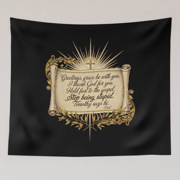 Item preview, Greetings Grace Be With You Inspired by Paul Letter Christian Faith Quote designed and sold by Redgiant87x.