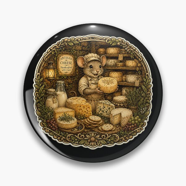 Item preview, Artisan Cheese Mouse Shirt | Cottagecore Cheesemaker | Woodland Dairy Shop | Gourmet Cheese Lover Gift designed and sold by MrDev.