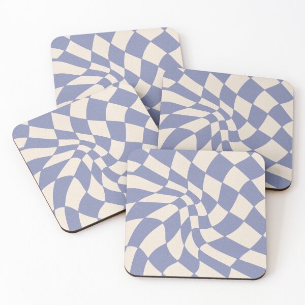 Item preview, Retro Periwinkle Distorted Trippy Checkerboard Pattern designed and sold by THE RILONA.