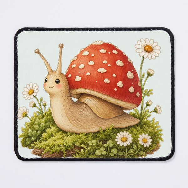 Item preview, Cute Cottagecore Snail Mushroom designed and sold by carthagia.