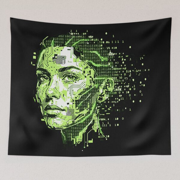 Item preview, GAN Glitch Face | Generative Adversarial Network Art designed and sold by Uglyandcute.