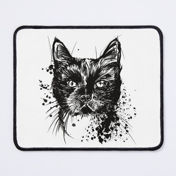 Item preview, Black Cat Gothic Ink Illustration designed and sold by Inkversed.