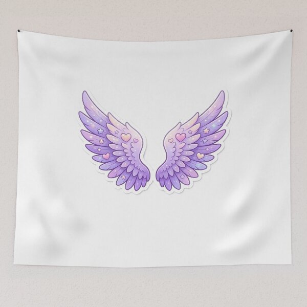 Item preview, Pastel Purple Angel Wings Sticker | Kawaii Fairy Wings Aesthetic Design designed and sold by dreamz-world.