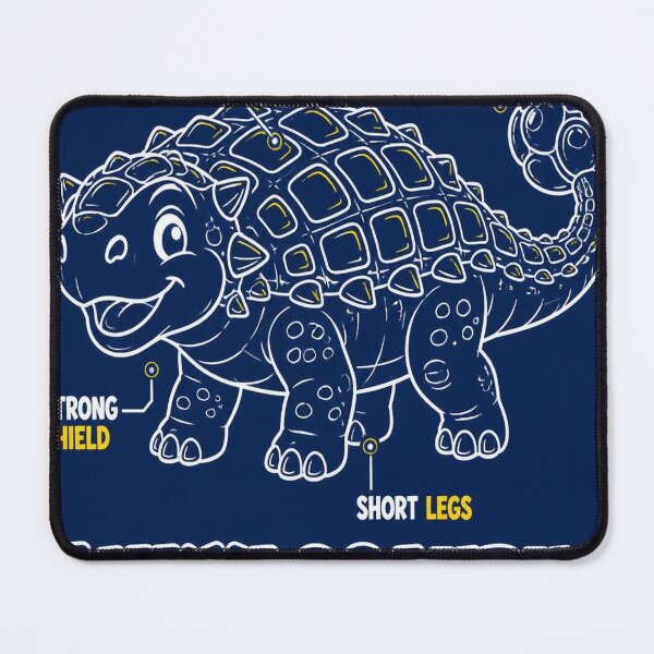 Artikelvorschau, Ankylosaurus Blueprint Shirt | Cute Kids Dinosaur Blueprint Tee entworfen und verkauft von SunnyDesign82.