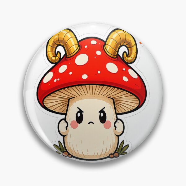 Item preview, Kawaii Zodiac Ram Horns Toadstool designed and sold by Spectre Creates.