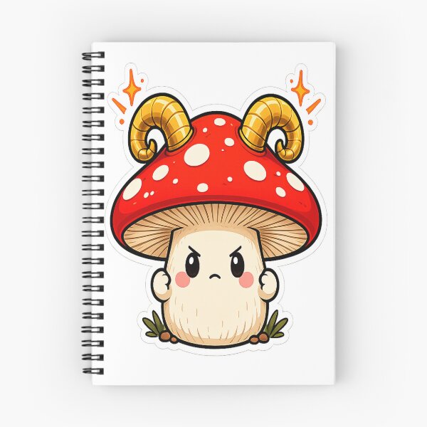 Item preview, Kawaii Zodiac Ram Horns Toadstool designed and sold by Spectre Creates.