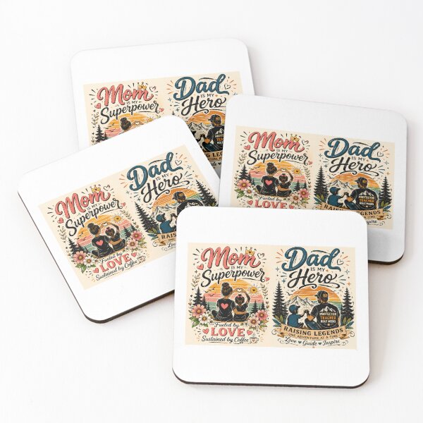Item preview, Mom Is My Superpower & Dad Is My Hero – Family Love Collection designed and sold by FAZ-DESIGNS.
