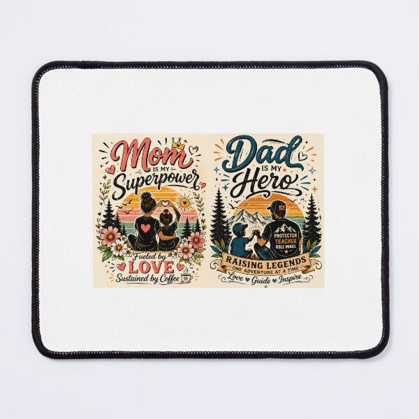 Item preview, Mom Is My Superpower & Dad Is My Hero – Family Love Collection designed and sold by FAZ-DESIGNS.