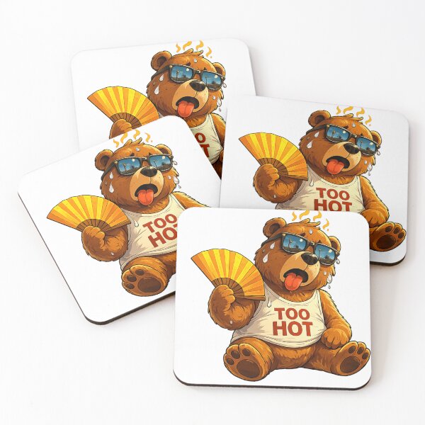 Item preview, Too Hot Bear – Funny Summer Heat Design designed and sold by Gletschie.