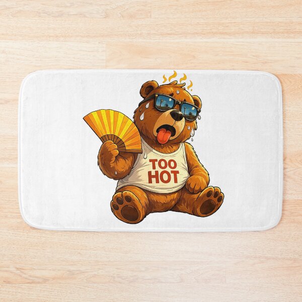 Item preview, Too Hot Bear – Funny Summer Heat Design designed and sold by Gletschie.
