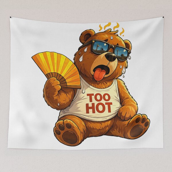 Item preview, Too Hot Bear – Funny Summer Heat Design designed and sold by Gletschie.
