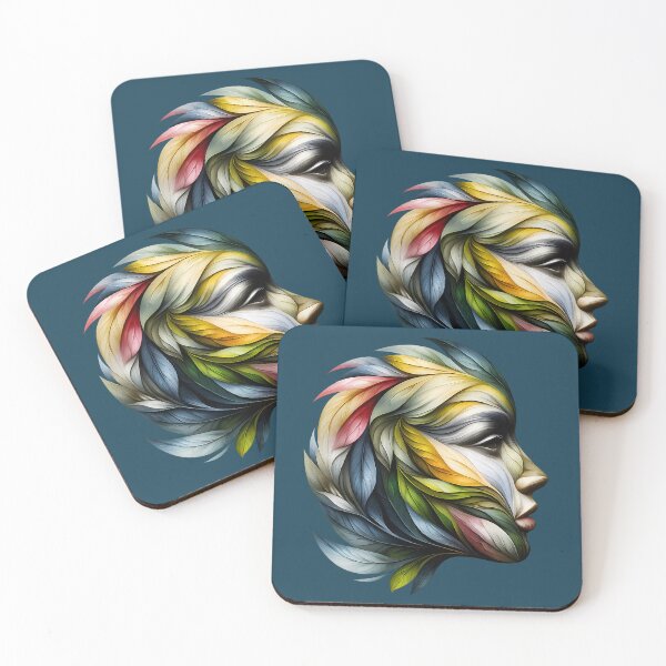 Item preview, Abstract Leaf Face Art designed and sold by Ambroa Stuff.