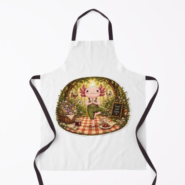 Item preview, Cute Axolotl Yoga Cottagecore Forest Picnic Design designed and sold by Spectre Creates.