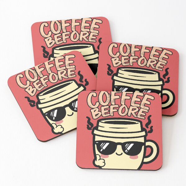 Item preview, Coffee Before Cute Kawaii Mug Morning Coffee designed and sold by AstronautMerch.