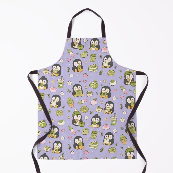 Item preview, Penguin Matcha Dessert Kawaii Pattern designed and sold by Soft Berry Studio.