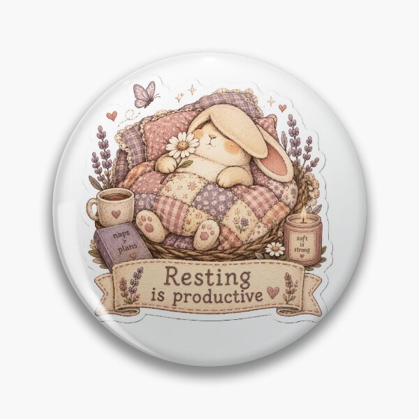 Item preview, Cozy Bunny Resting Under Patchwork Quilt Cottagecore Art designed and sold by Spectre Creates.