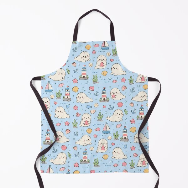 Item preview, Seal Ocean Adventure Kawaii Pattern designed and sold by Soft Berry Studio.