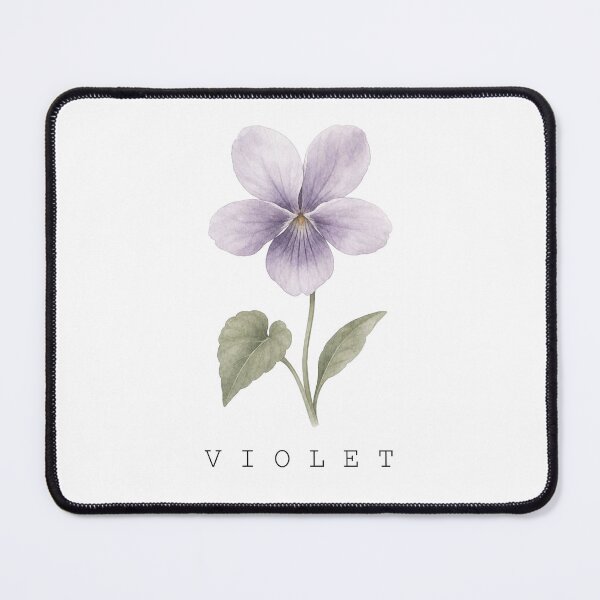 Item preview, Soft Pastel Watercolor Violet Flower Print With Typography designed and sold by FernLiz.