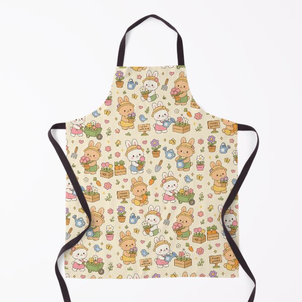 Item preview, Bunny Happy Garden Kawaii Pattern designed and sold by Soft Berry Studio.