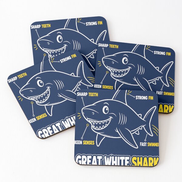 Item preview, Great White Shark Blueprint Shirt | Cute Kids Ocean Animal Blueprint Tee designed and sold by SunnyDesign82.