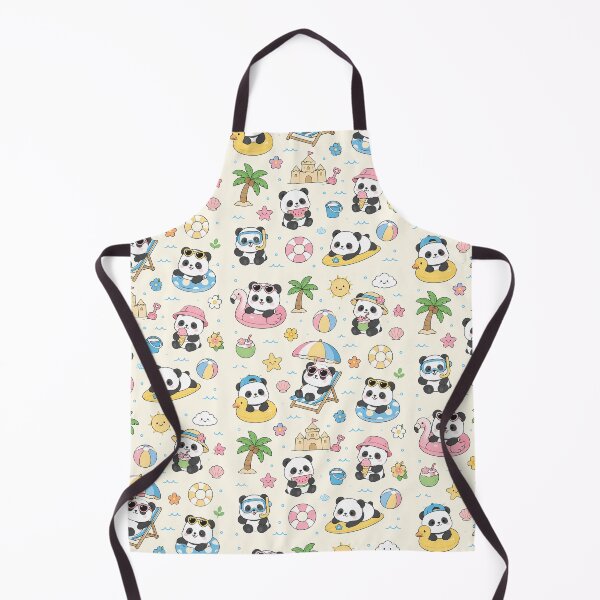 Item preview, Panda Beach Vacation Kawaii Pattern designed and sold by Soft Berry Studio.