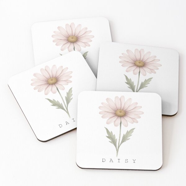 Item preview, Soft Pastel Watercolor Daisy Flower Print With Typography designed and sold by FernLiz.