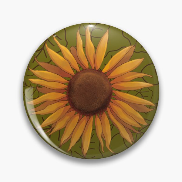 Item preview, Autumnal sunflower - olive green designed and sold by OhNoNotAgain42.