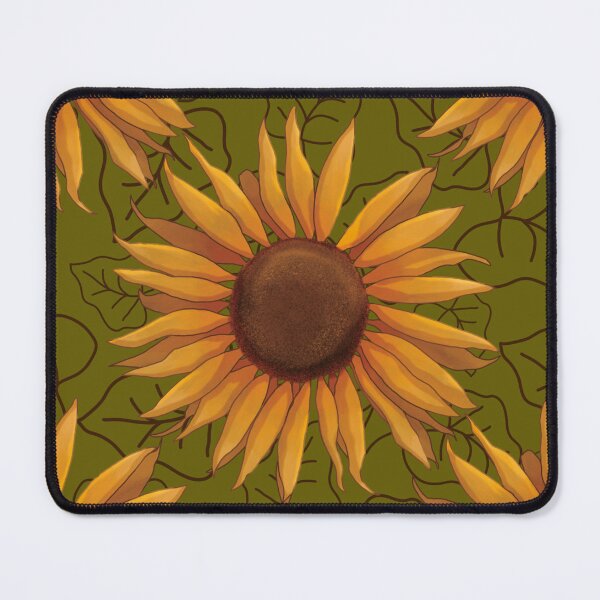 Item preview, Autumnal sunflower - olive green designed and sold by OhNoNotAgain42.