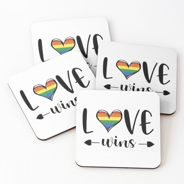 Item preview, Love Wins LGBTQ Pride Month with Rainbow Heart and Heart-tipped Arrows designed and sold by MakersFolly.