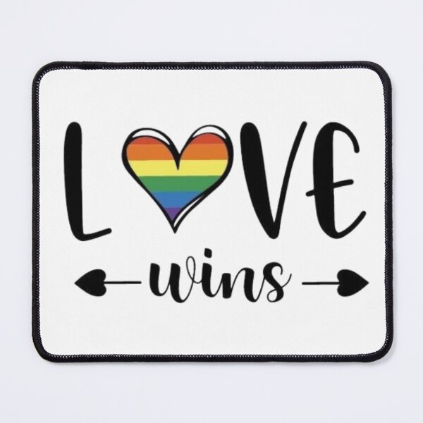 Item preview, Love Wins LGBTQ Pride Month with Rainbow Heart and Heart-tipped Arrows designed and sold by MakersFolly.