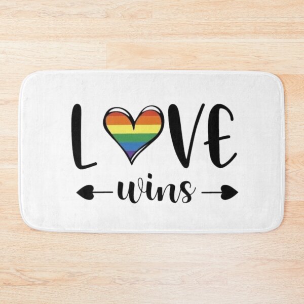 Item preview, Love Wins LGBTQ Pride Month with Rainbow Heart and Heart-tipped Arrows designed and sold by MakersFolly.
