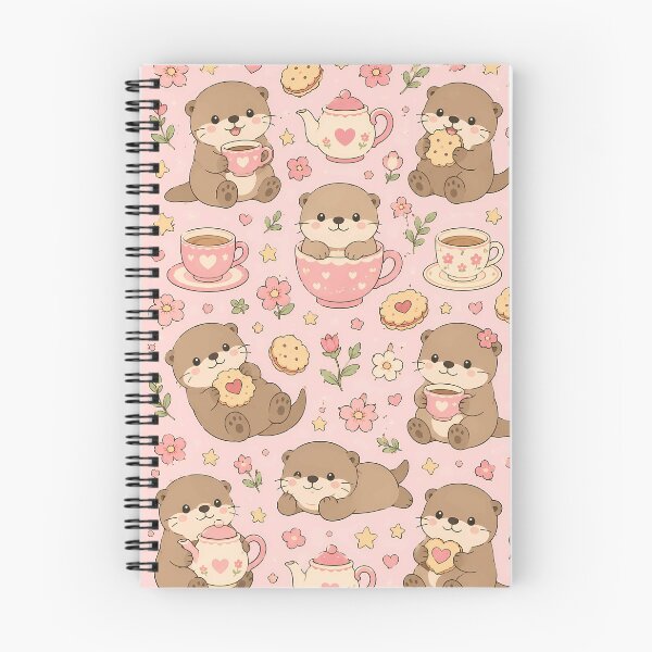 Item preview, Otter Tea Biscuit Kawaii Pattern designed and sold by Soft Berry Studio.