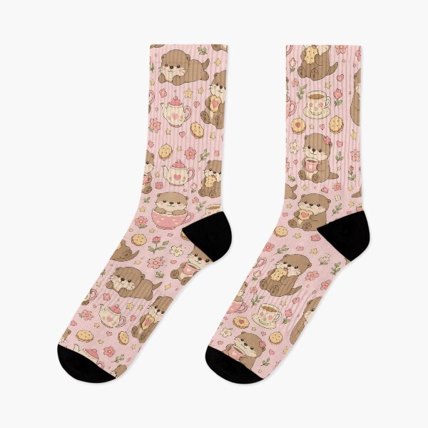 Item preview, Otter Tea Biscuit Kawaii Pattern designed and sold by Soft Berry Studio.