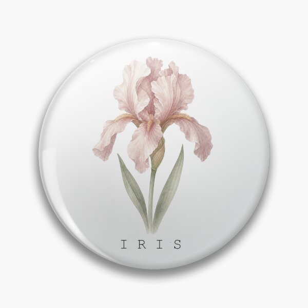 Item preview, Soft Pastel Watercolor Iris Flower Print With Typography designed and sold by FernLiz.