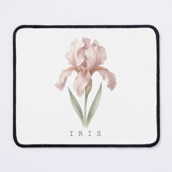 Item preview, Soft Pastel Watercolor Iris Flower Print With Typography designed and sold by FernLiz.