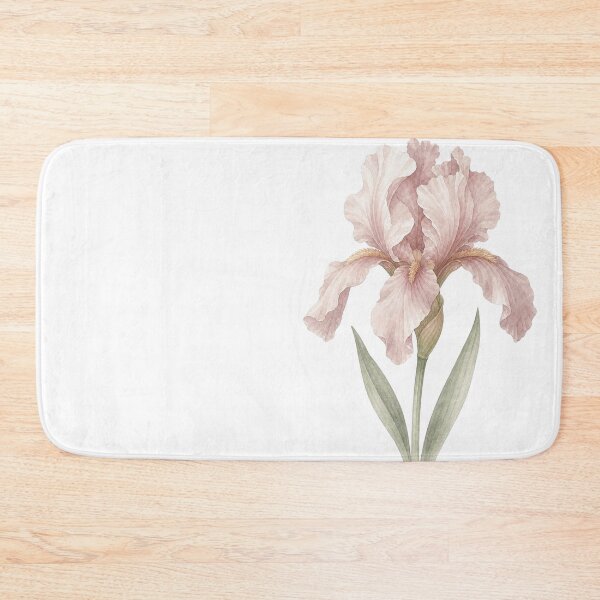 Item preview, Soft Pastel Watercolor Iris Flower Print With Typography designed and sold by FernLiz.