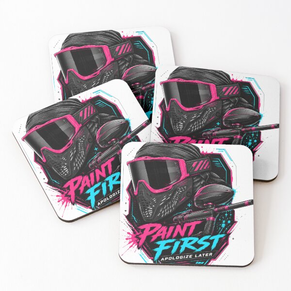 Item preview, Paint First Apologize Later –  Paintball Mask Design designed and sold by BadMary.