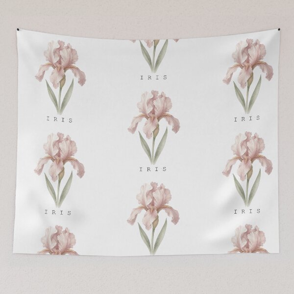 Item preview, Soft Pastel Watercolor Iris Flower Print With Typography designed and sold by FernLiz.