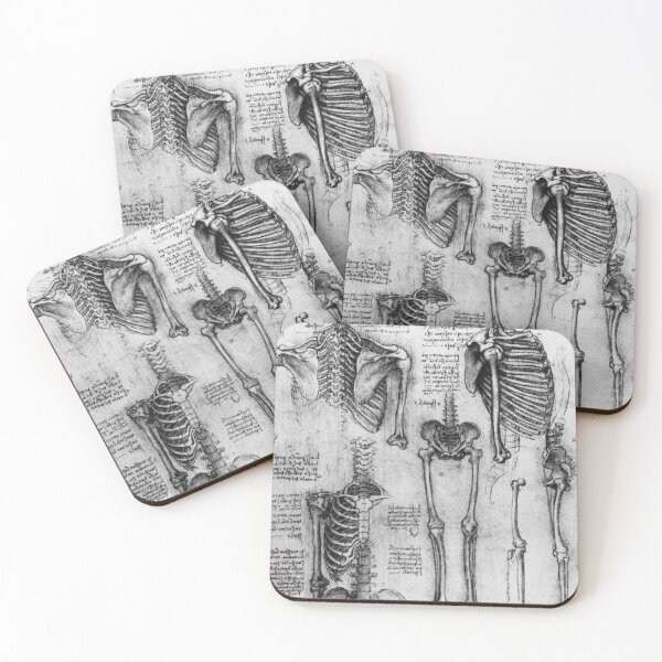 Item preview, Anatomical Skeleton Drawing by Leonardo Da Vinci designed and sold by GhostlyWorld.