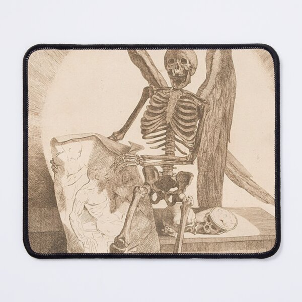 Item preview, A Winged Skeleton Holding an Anatomical Drawing by Jacques Gamelin designed and sold by GhostlyWorld.